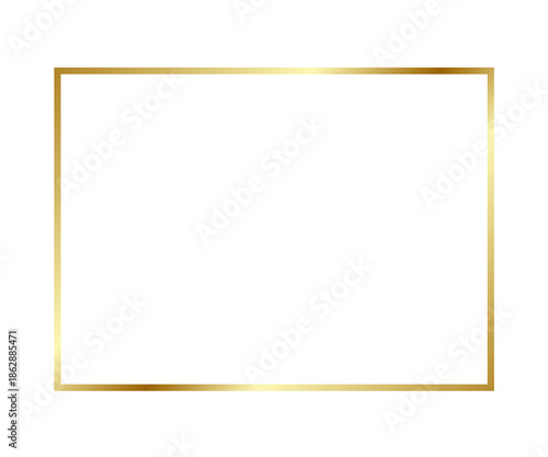 gold frame isolated on transparent background