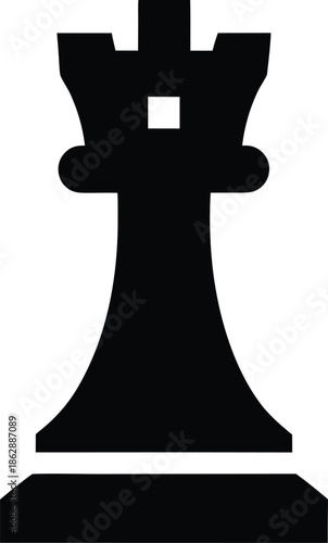 chess piece king silhouette vector illustration on transparent background