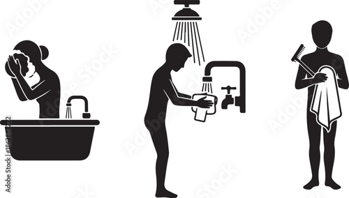 Essential daily personal hygiene activities: washing, showering, and bath preparation