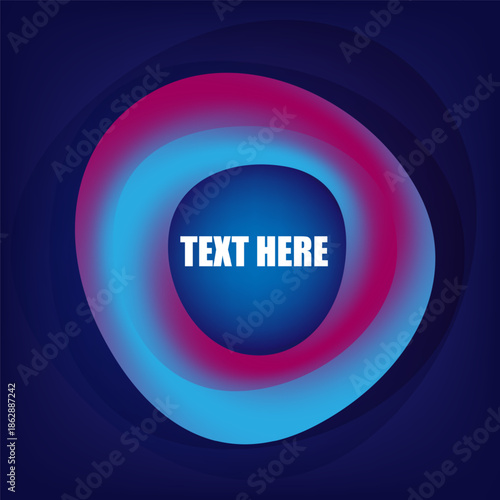 Abstract background with blue and pink rings gradient