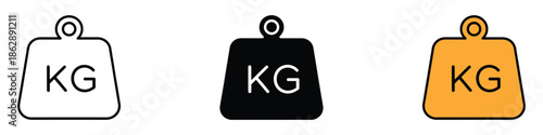 Weight icon vector. Kilogram, measurement symbol. vector illustration.