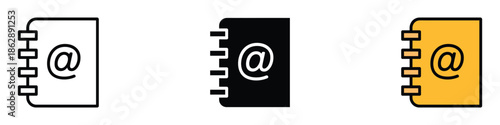 Address Book icon vector. contacts and communication symbol. vector illustration.
