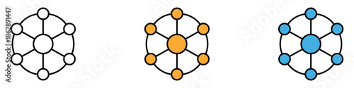 Dependency icon vector. network diagram symbol. vector illustration.