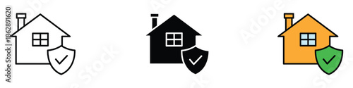 House insurance icon vector. Home security and protection symbol. vector illustration.