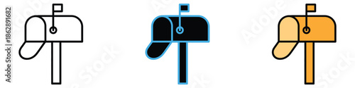 Mailbox icon vector. post, delivery service symbol. vector illustration.
