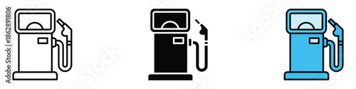 Petrol icon vector. Gas pump, fuel station symbol. vector illustration.