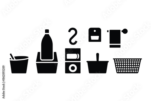 Sauna maintenance and relaxation accessories icons are clearly displayed.