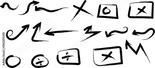 Ancient symbolic inscription with geometric shapes