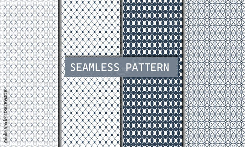 Collection of Seamless Geometric Dot and Line Patterns