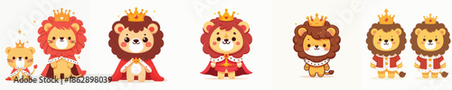 lion vector in royal costume