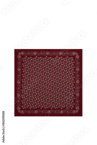 Vintage red leather book cover inside a velvet box with antique gold frame and subtle circuit design texture