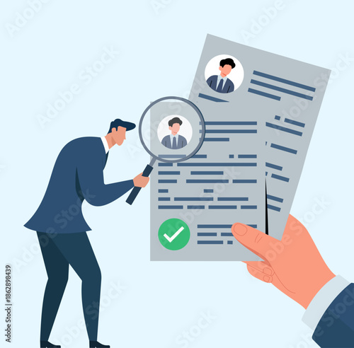 Resume Screening and Candidate Verification in Hiring Process, CV Review, Candidate Search, Background Check, Approval Decision, Recruitment Analysis