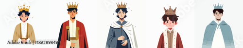 vector of young man in royal costume