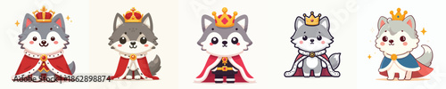 wolf vector in royal costume