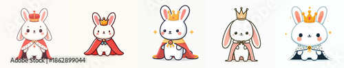 rabbit vector in royal costume