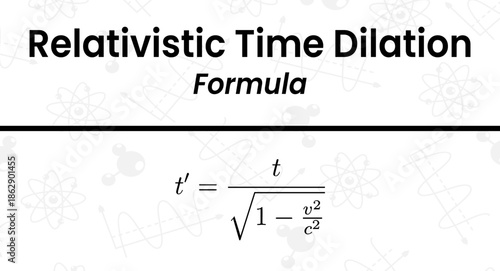 The fundamental equation of relativistic time dilation explaining how clocks run slower at high velocities