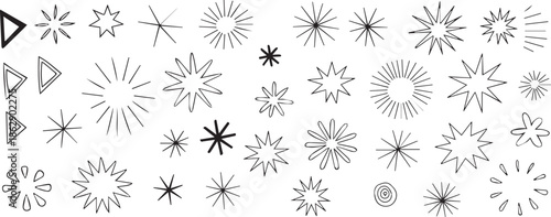 starburst ornamental radial elements grid for illustration and print