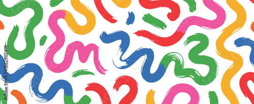 abstract multicolor brushstroke composition for art and decor