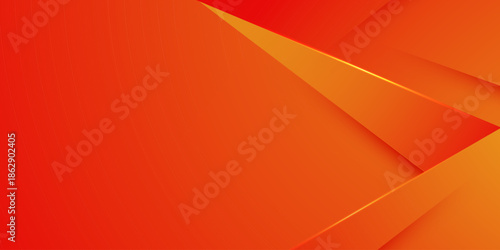 Abstract colorful orange background with overlap triangle shapes shadow texture pattern element concept design. Simple and elegant banner style.