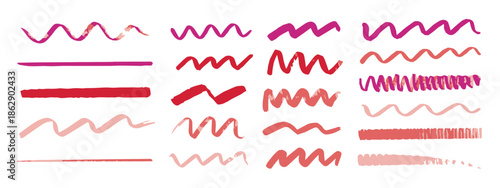 brush stroke presets vector swatches pink red coral art tools