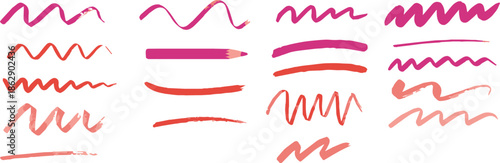 brush texture collection watercolor and pencil strokes seamless set