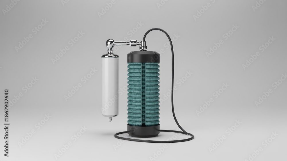 Obraz premium Conceptual Water Filter on White