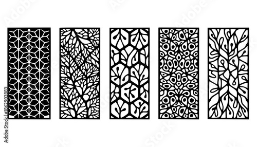 Organic Pattern Biophilic Wall Silhouette