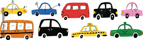 car clipart collection ten vehicle icons for preschool use