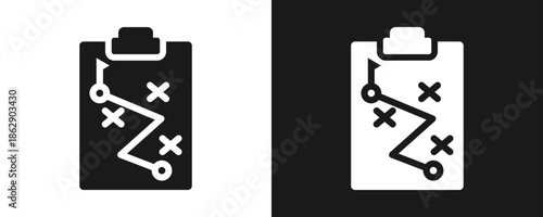 Tactical Icon Set Glyph In White And Black Background