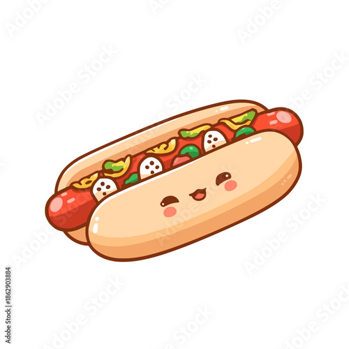 Cute Delicious Hotdog Design Very Cool