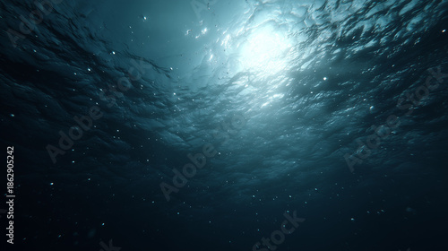 Underwater Surface Light Rays Cinematic Background