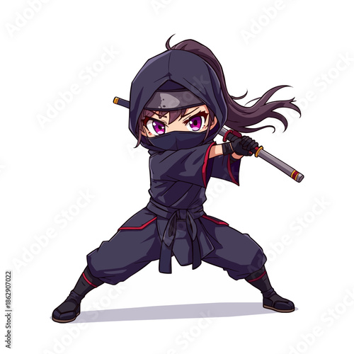 Cute Woman Ninja Design Very Cool