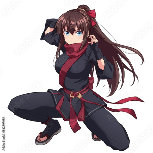 Cute Woman Ninja Design Very Cool
