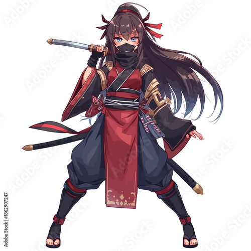 Cute Woman Ninja Design Very Cool
