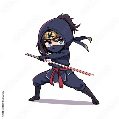 Cute Woman Ninja Design Very Cool