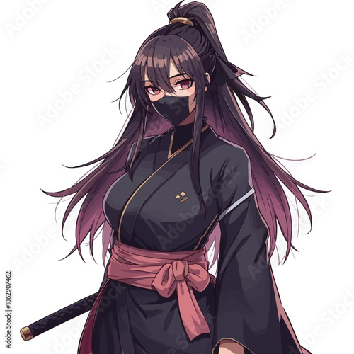 Cute Woman Ninja Design Very Cool