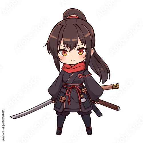Cute Woman Ninja Design Very Cool