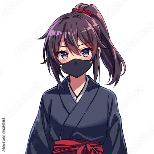 Cute Woman Ninja Design Very Cool