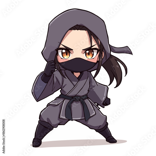 Cute Woman Ninja Design Very Cool