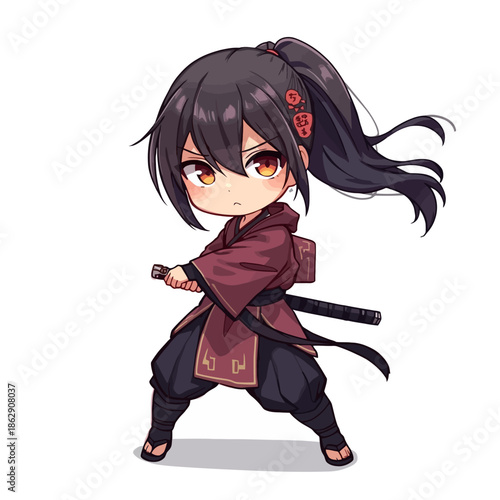 Cute Woman Ninja Design Very Cool