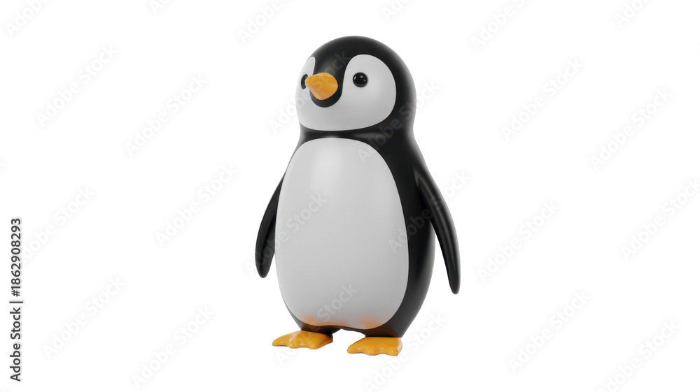 Fototapeta premium Cute 3D Penguin Character
