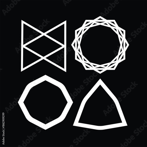 Minimalist geometric shapes collection