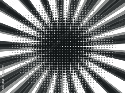 Vintage superheroes comics poster backdrop. halftone texture and superhero vector. Comic book halftone background.