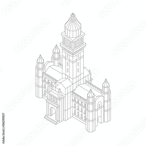 Chennai Central Railway Station Urban Landmark and Travel Concept