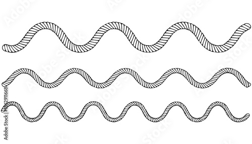 Stylized Sinusoidal Waveforms in Minimal Line .