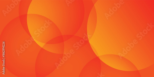 Abstract orange background with circles modern illustration