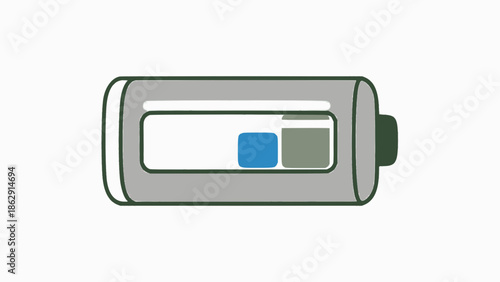 Battery with partial blue and gray charge levels