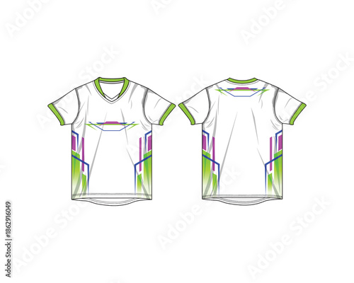 Clean and professional racing jersey mockup with balanced color composition. Perfect for motorsport team branding and apparel design.