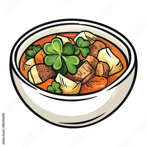 stew, ireland, st. patrick's day, festival, vector, transparent background, food, meal, vegetable, meat, dinner, vegetables, carrot, cuisine, onion, cooking, lunch, tomato, potato, hot, pot