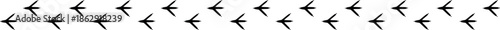 Vector Seamless Stylized Bird, hen, rooster Tracks Silhouette Pattern | Repeating Seagull or Wading Fowl Footprints Trail	